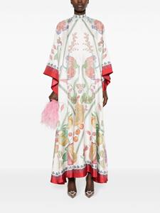 La DoubleJ Magnifico Flower Placée-print dress - Wit