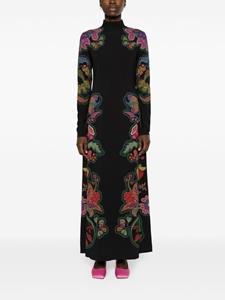 La DoubleJ Halle Totem Placée-print dress - Zwart
