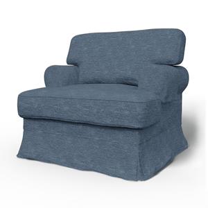 Bemz IKEA - Hoes voor fauteuil Ekeskog, Mineral Blue, Fluweel