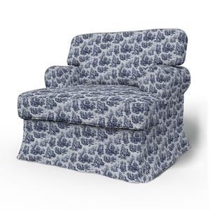 Bemz IKEA - Hoes voor fauteuil Ekeskog, Dark Blue, BOUCLÉ EN TEXTUUR