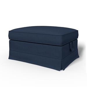 Bemz IKEA - Hoes voor voetenbank Ektorp, Navy Blue, Linnen