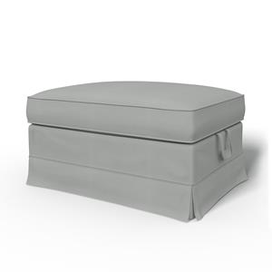 Bemz IKEA - Hoes voor voetenbank Ektorp, Silver Grey, Katoen