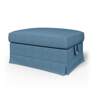 Bemz IKEA - Hoes voor voetenbank Ektorp, Sky Blue, Corduroy