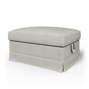 Bemz IKEA - Hoes voor voetenbank Ektorp, Silver Grey, Katoen