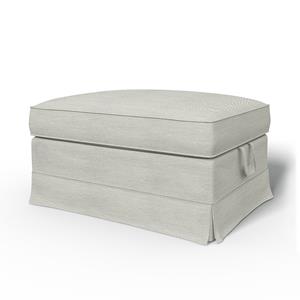 Bemz IKEA - Hoes voor voetenbank Ektorp, Silver Grey, Katoen