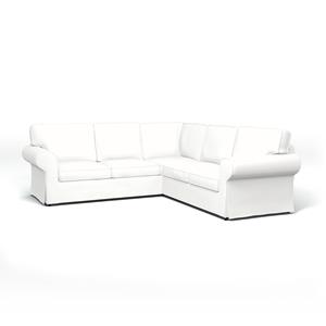 Bemz IKEA - Hoes voor 4-zitshoekbank Ektorp, Absolute White, Linnen