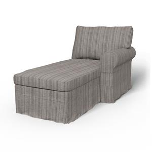 Bemz IKEA - Hoes voor chaise longue Ektorp met armleuning rechts, , BOUCLÉ EN TEXTUUR