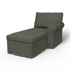 Bemz IKEA - Hoes voor chaise longue Ektorp met armleuning rechts, Rosemary, Linnen