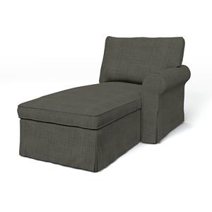 Bemz IKEA - Hoes voor chaise longue Ektorp met armleuning rechts, Sand Beige, BOUCLÉ EN TEXTUUR