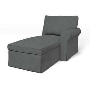 Bemz IKEA - Hoes voor chaise longue Ektorp met armleuning rechts, Laurel, BOUCLÉ EN TEXTUUR