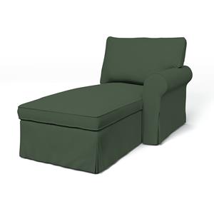 Bemz IKEA - Hoes voor chaise longue Ektorp met armleuning rechts, Thyme, Katoen