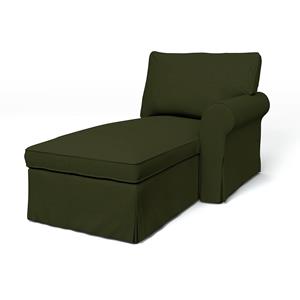 Bemz IKEA - Hoes voor chaise longue Ektorp met armleuning rechts, Moss, Fluweel