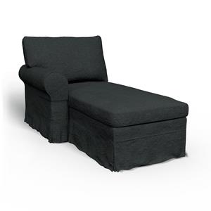 Bemz IKEA - Hoes voor chaise longue Ektorp met armleuning links, Stone, WOL