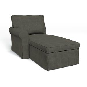 Bemz IKEA - Hoes voor chaise longue Ektorp met armleuning links, Sand Beige, BOUCLÉ EN TEXTUUR