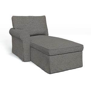 Bemz IKEA - Hoes voor chaise longue Ektorp met armleuning links, Taupe, BOUCLÉ EN TEXTUUR
