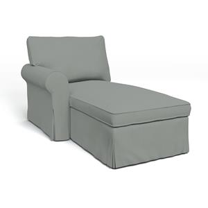 Bemz IKEA - Hoes voor chaise longue Ektorp met armleuning links, Drizzle, Katoen