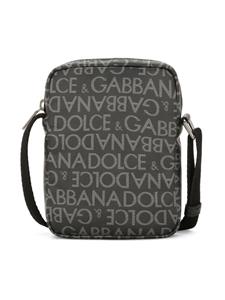 Dolce & Gabbana Kids Schoudertas met logoplakkaat - Grijs