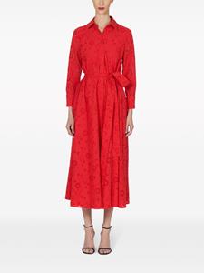 Carolina Herrera broderie-anglaise cotton dress - Rood