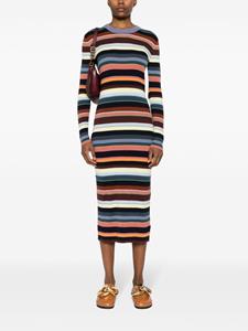 PS Paul Smith stripe-pattern ribbed dress - Geel