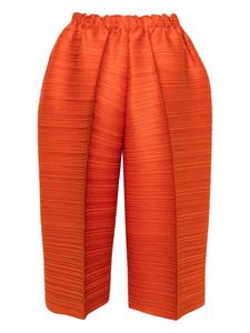 Pleats Please Issey Miyake Thicker Bounce cropped trousers - Oranje