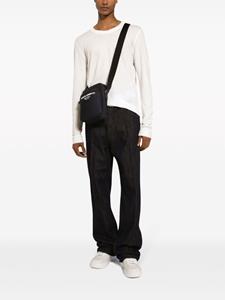 Dolce & Gabbana logo-print zip-fastening shoulder bag - Blauw