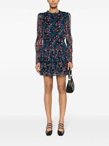 Saloni Ava-B floral print dress - Blauw