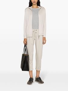 Brunello Cucinelli beaded cotton cropped trousers - Beige