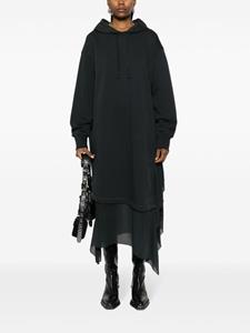 Diesel layered hoodie dress - Zwart