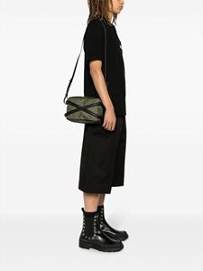 Alexander McQueen panelled-leather gabardine bag - Groen