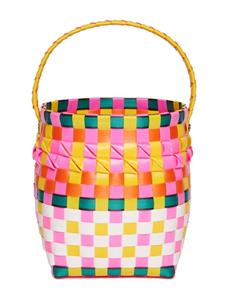 Marni Kids Geweven bucket-tas met logo applicatie - Roze