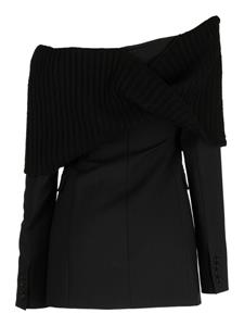 Monse Off-shoulder jurk - Zwart