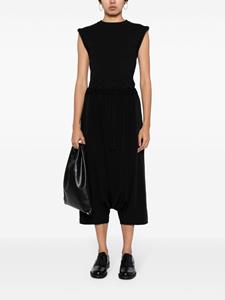 Yohji Yamamoto drop-crotch cropped trousers - Zwart