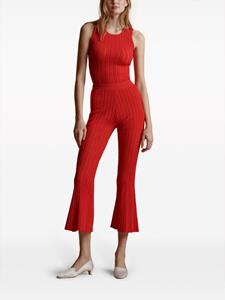 Adam Lippes pointelle-knit cropped tousers - Rood