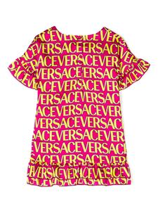 Versace Kids Jurk met logoprint - Roze