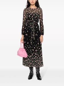 RED Valentino Jurk met bloemenprint - Zwart