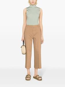 PINKO Protesilao linen blend cropped trousers - Bruin