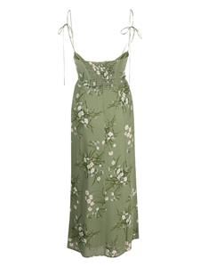 Reformation Kourtney floral-print dress - Groen