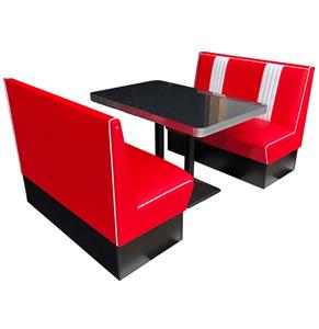 Fiftiesstore Hollywood Diner Retro Diner Set - Rood/Wit