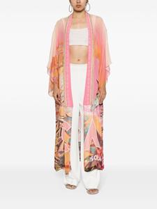Camilla Capri Me-print silk chiffon kimono - Veelkleurig