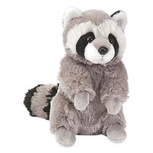 Wild Republic Pluche grijze wasbeer/wasberen knuffel 25 cm speelgoed -