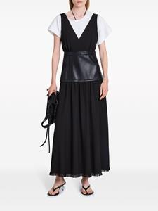 Proenza Schouler Viviane contrasting-panel crepe dress - Zwart