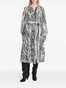 Proenza Schouler Carol stripe-print pleated dress - Beige