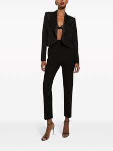 Dolce & Gabbana high-waisted cropped trousers - Zwart
