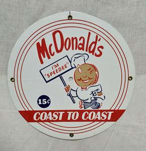 Fiftiesstore McDonald's Coast To Coast Emaille Bord 12 / 30 cm