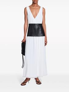 Proenza Schouler Viviane leather-panel dress - Wit