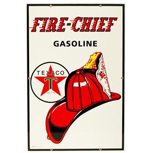 Fiftiesstore Texaco Fire Chief Gasoline Emaille Bord 46 x 30 cm