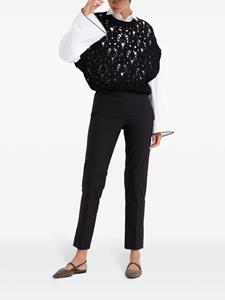 Brunello Cucinelli high-waisted cropped trousers - Zwart
