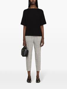 Peserico plaid-check cropped trousers - Grijs