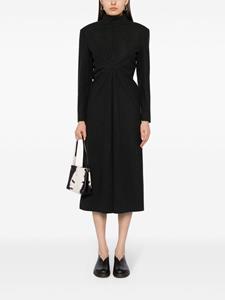 STUDIO TOMBOY gathered-detail long-sleeve dress - Zwart