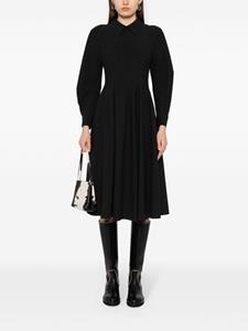 STUDIO TOMBOY spread-collar pleated dress - Zwart